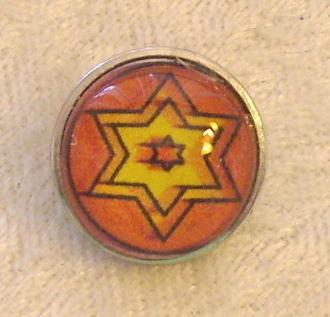 Snap Button Charm Yellow and Orange 