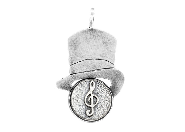 Sol Key Musical Medallion Hat Necklace Pendant 