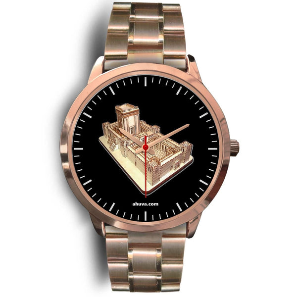 Solomon Temple Wristwatch - Rose Gold Rose Gold Watch Mens 40mm Rose Gold Metal Link 