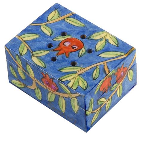 Spice Box - Painted - Pomegranates 