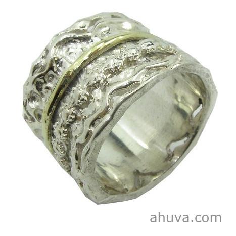 Spinning Fashionable Two Tone Ring 