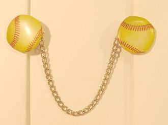 Sports Themed Tallit Clips - Baseball, Basketball, Tennis, Football, Golf Softballs 