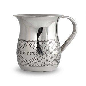 Stainless Steel Wash Cup Engraved Design 