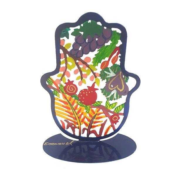 Stand - Small - Hand Painted -Hamsa - 7 species Religious Items 