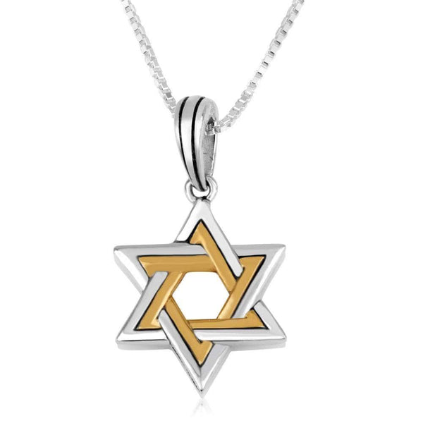 Star David Gold Plated 925 Sterling Silver Beautiful Jewelry Jewish Holy Land Jewish Jewelry 