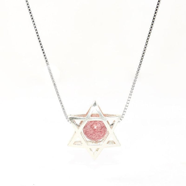 Star of David 925 Sterling Silver Stone Choker Necklaces For Women jewelry 