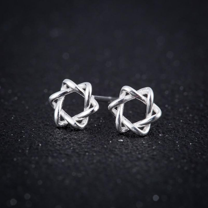 Star of David 925 Sterling Silver Stud Earrings for Women Star Jewelry Birthday Gift jewelry 