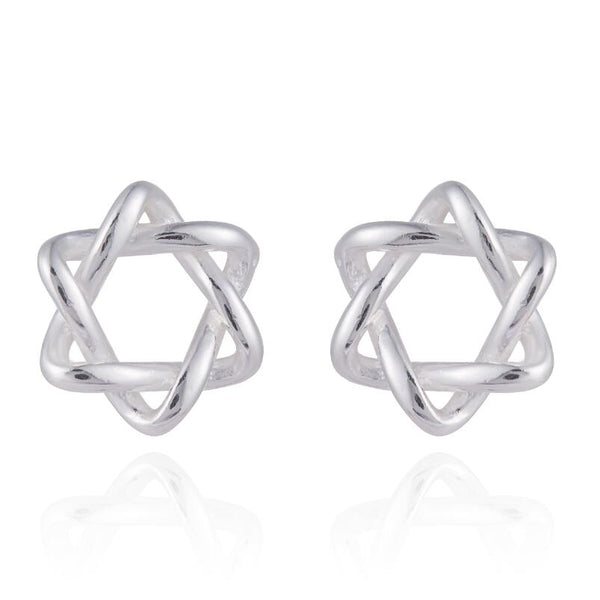 Star of David 925 Sterling Silver Stud Earrings for Women Star Jewelry Birthday Gift jewelry 