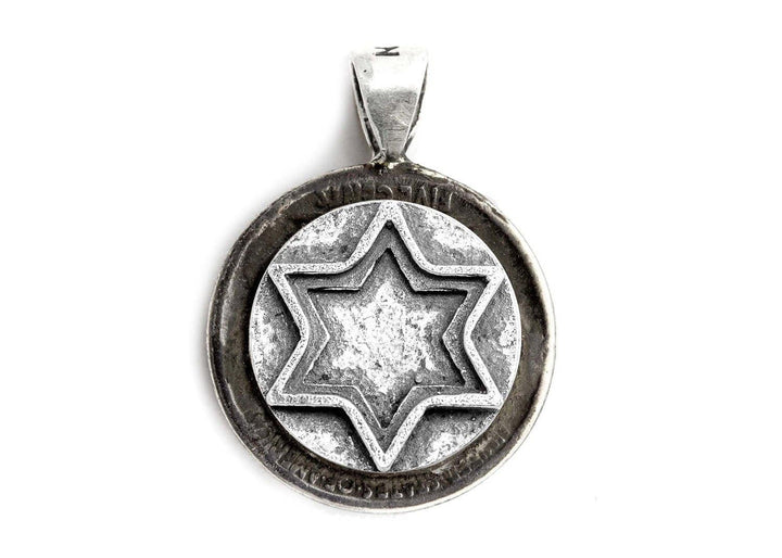 Star of David Coin Medallion Pendant on the Buffalo Nickel coin of USA - coin jewelry Necklace 