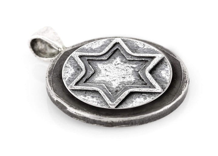 Star of David Coin Medallion Pendant on the Buffalo Nickel coin of USA - coin jewelry Necklace 