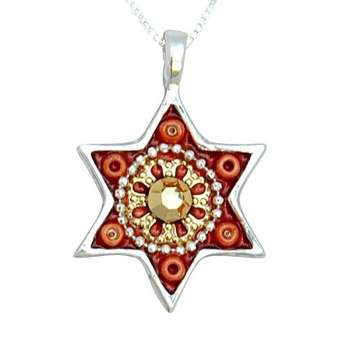Star of David Necklace Israel Symbols Oriental Star 