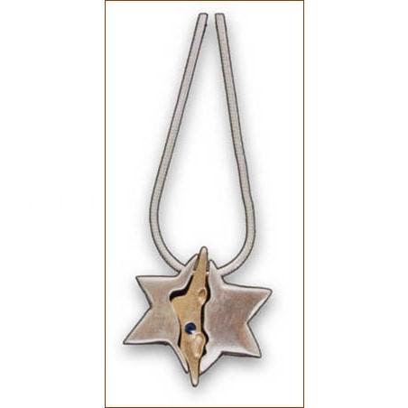 Star Of David Pendant With Israel In Between. 