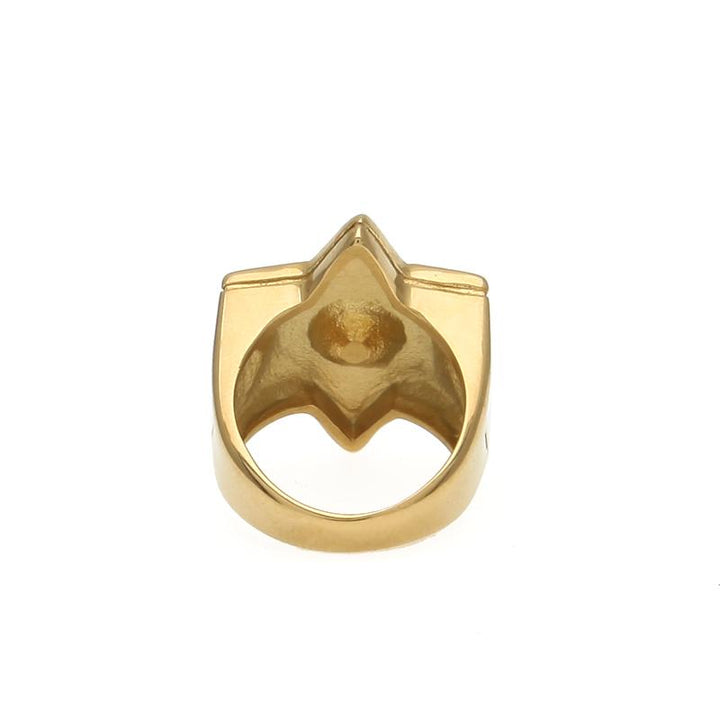 Star of David Ring Mens Gold Plated Stone Ring jewish ring 