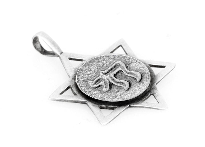 Star Of David With Chai Medallion 