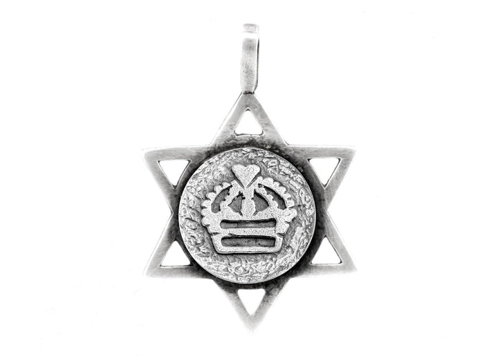 Star Of David With Crown Medallion 