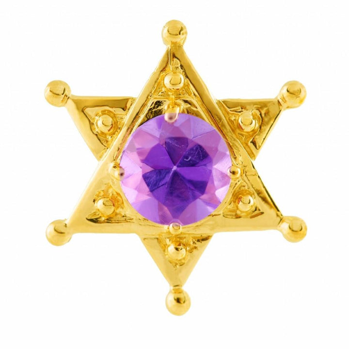 Star Of David With Gem Stone 16 inches Chain (40 cm) 