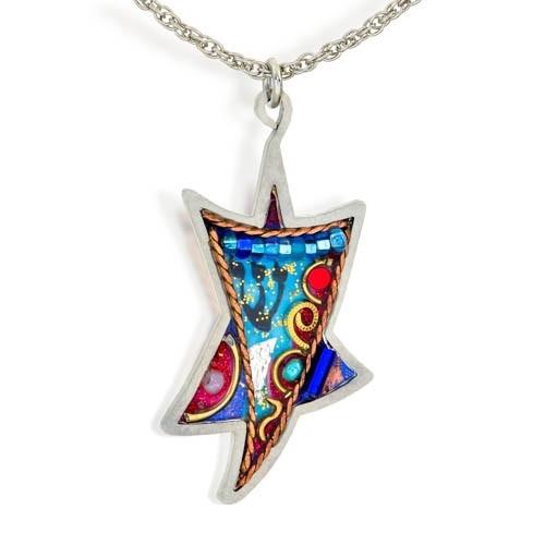 Star Of David With Shaddai Necklace 