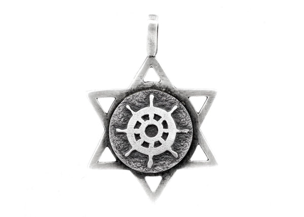 Star Of David With Wheel Medallion 