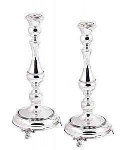 Sterling Silver Large Candle Stick - Beads 