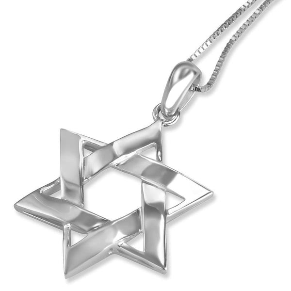 Sterling Silver Star of David Necklace Sterling Silver 16" 