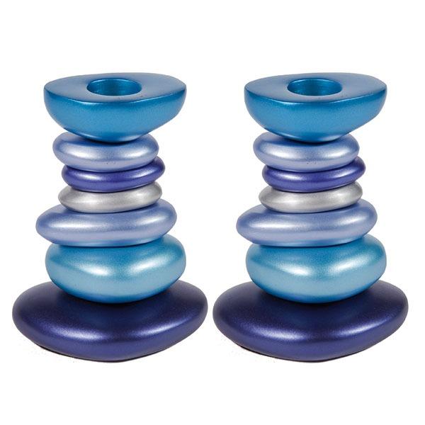 Stone Candlesticks - Blue 