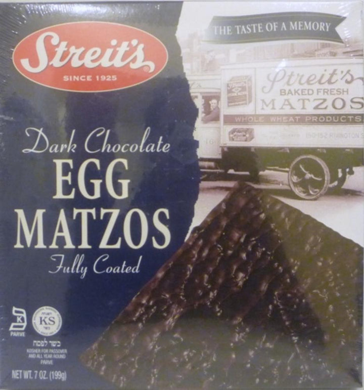 Streit's Dark Chocolate Egg Matzos Fully Coated 7.5 oz 