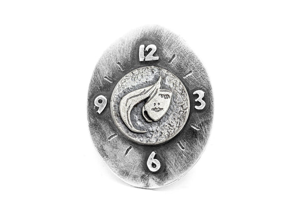Stylish Face Coin Medallion Ring RINGS 