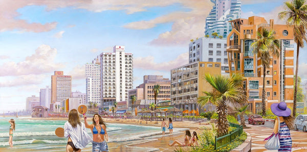 Sunny beach of Tel Aviv 