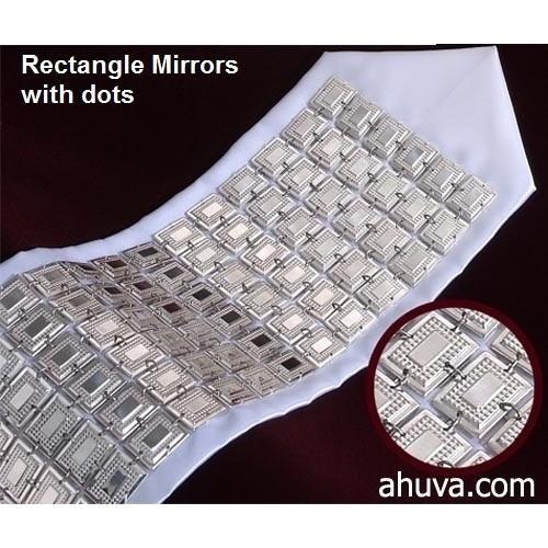 Tallit Atarahs & Ataros Silver Neckbands 3 Rows Dotted Mirrors 