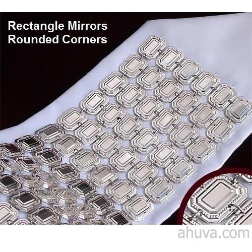 Tallit Atarahs & Ataros Silver Neckbands 3 Rows Octagon Mirrors 