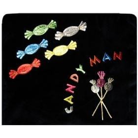 Tallit Bag - Candy Man Vibrant Colors On Velvet Embroidery to 10 letters 