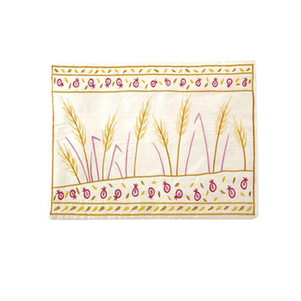Tallit Bag - Machine Embroidery - Wheat 