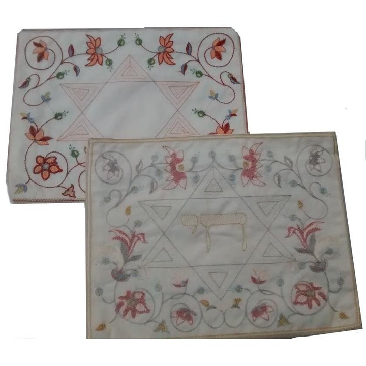 Tallit Bags Embroidered Star of David Final Stock ! Peach 