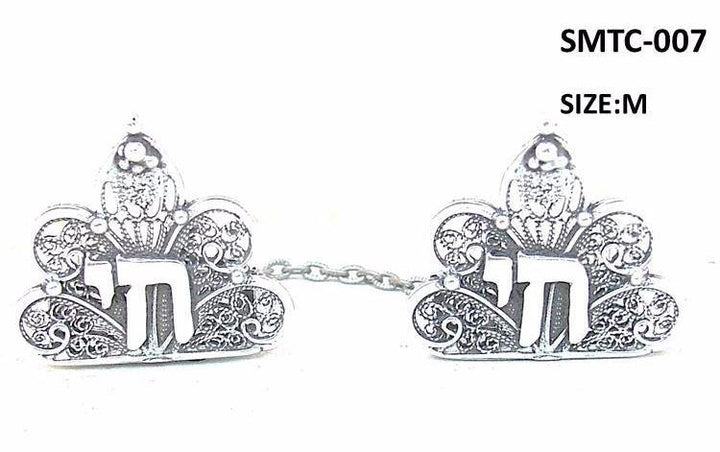 Tallit Clips Sterling Silver Filigree Chai Life 