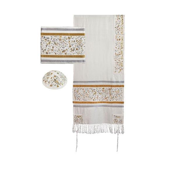 Tallit - Full Embroidery - Matriarchs - Gold & Silver 