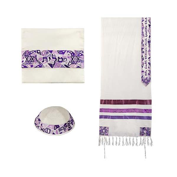 Tallit - "Magen David" - 41" Purple 