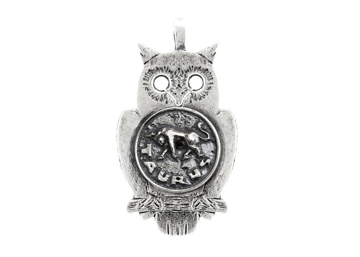 Taurus Astrology Medallion Zodiac Necklace Pendant 