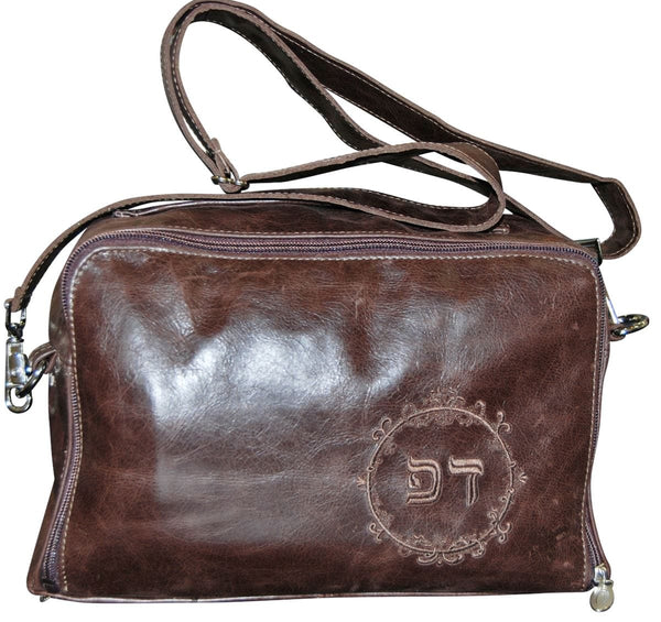 TB435F-BR Tallis/Tefillin Bags Travel Tallis Bag Brown Brown Distressed