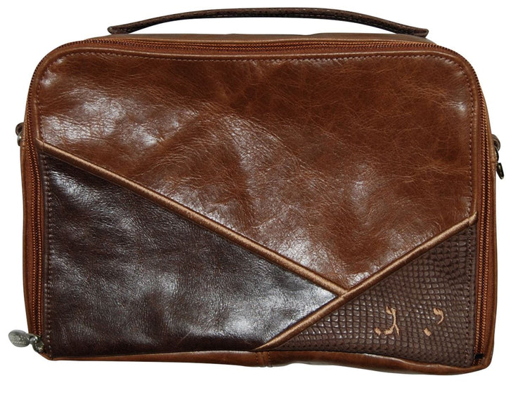 TB715G-BR Tallis/Tefillin Bags Travel Tallis Bag Brown Brown DIstressed, Tan Distressed & Brown Snake