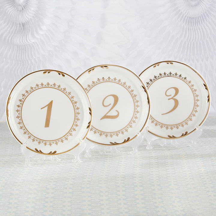 Tea Time Vintage Plate Table Numbers (1-6) Tea Time Vintage Plate Table Numbers (1-6) 