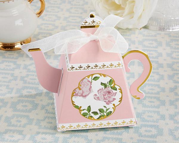 Tea Time Whimsy Teapot Whisk Tea Time Whimsy Teapot Favor Box - Pink (Set of 24) 
