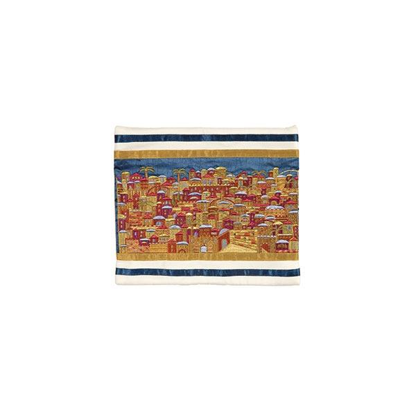 Tefillin Bag - Full Embroidery - Jerusalem - Multicolor 
