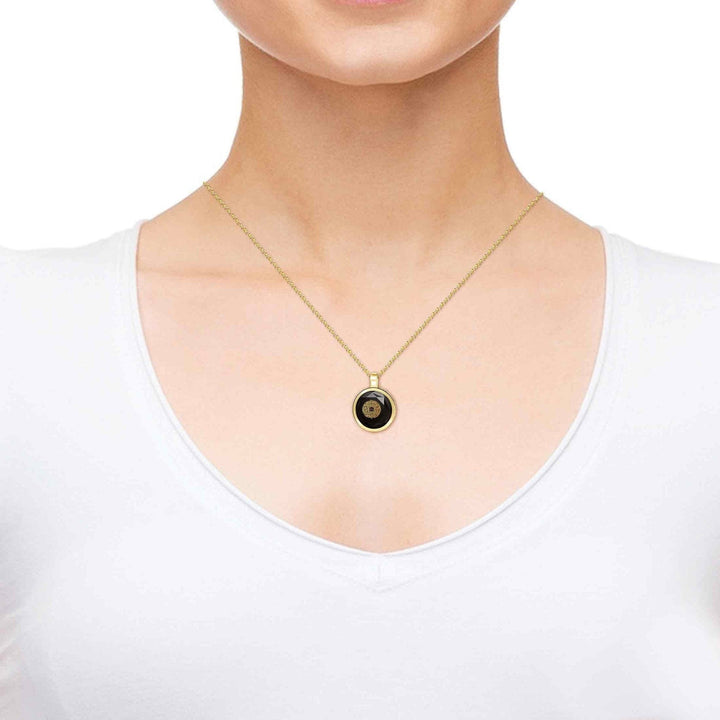 Thank You Mom, Sterling Silver Gold Plated (Vermeil) Necklace, Zirconia Necklace 