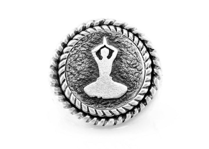 Thanksgiving Gratitude Meditation Symbol Ring with "Fleur de lis" symbol RINGS 