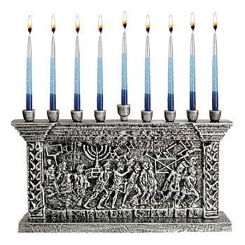 The Arch of Titus Menorah - Silver 