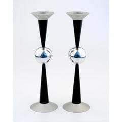 THE BALL CANDLE HOLDERS - LARGE By Agayof Candle holders Black - CD-045 