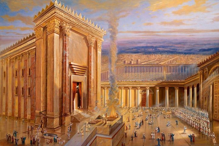 The Second Holy Temple in Jerusalem Art Work 