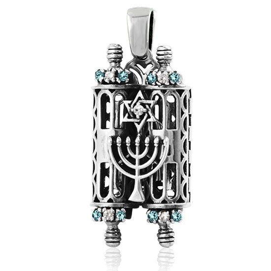 Torah Ark Jewelry Pendant - Opens Up ! 18 inches Chain (45 cm) 