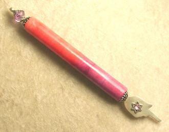 Torah Pointer Smooth Glossy Crystals Lipstick Pink and Red 