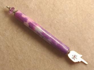 Torah Pointer Smooth Glossy Crystals Pink and Purple 